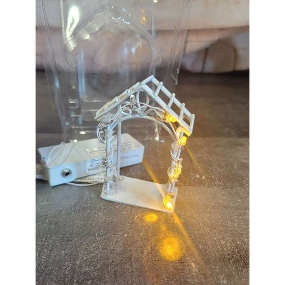 White AS IS gazebo Village accessory Decor Xmas - Picture 3 of 6